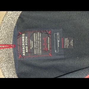 Abercrombie & Fitch Navy and Gray Textured Jacket